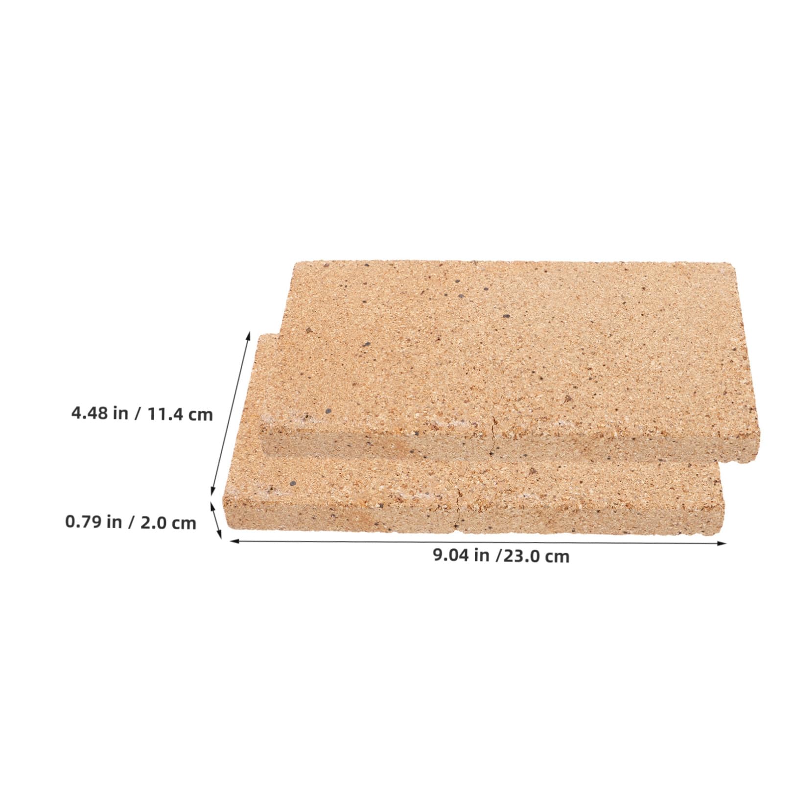 Mattoni Refrattari per Stufa a Legna 2 Pezzi in Argilla 230x114x20 Mm, Mattoni Ignifughi per Caminetti e Forni, Blocchi Isolanti ad Alta Temperatura per Riscaldamento Sicuro