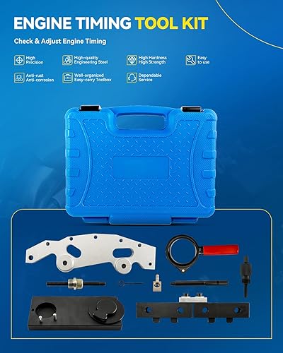 Miniatura 5 de PHILTOP Kit de herramientas de sincronización del motor Herramienta de bloqueo del árbol de levas para BM-W M52TU M54 M56, kit de herramientas de