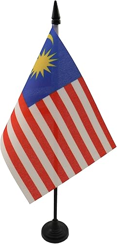 Miniatura 241 de Bandera de la bandera del Líbano de AZ, 3.9 x 5.9 in, bandera de escritorio libanesa, 5.9 x 3.9 in, barra y base de plástico negro