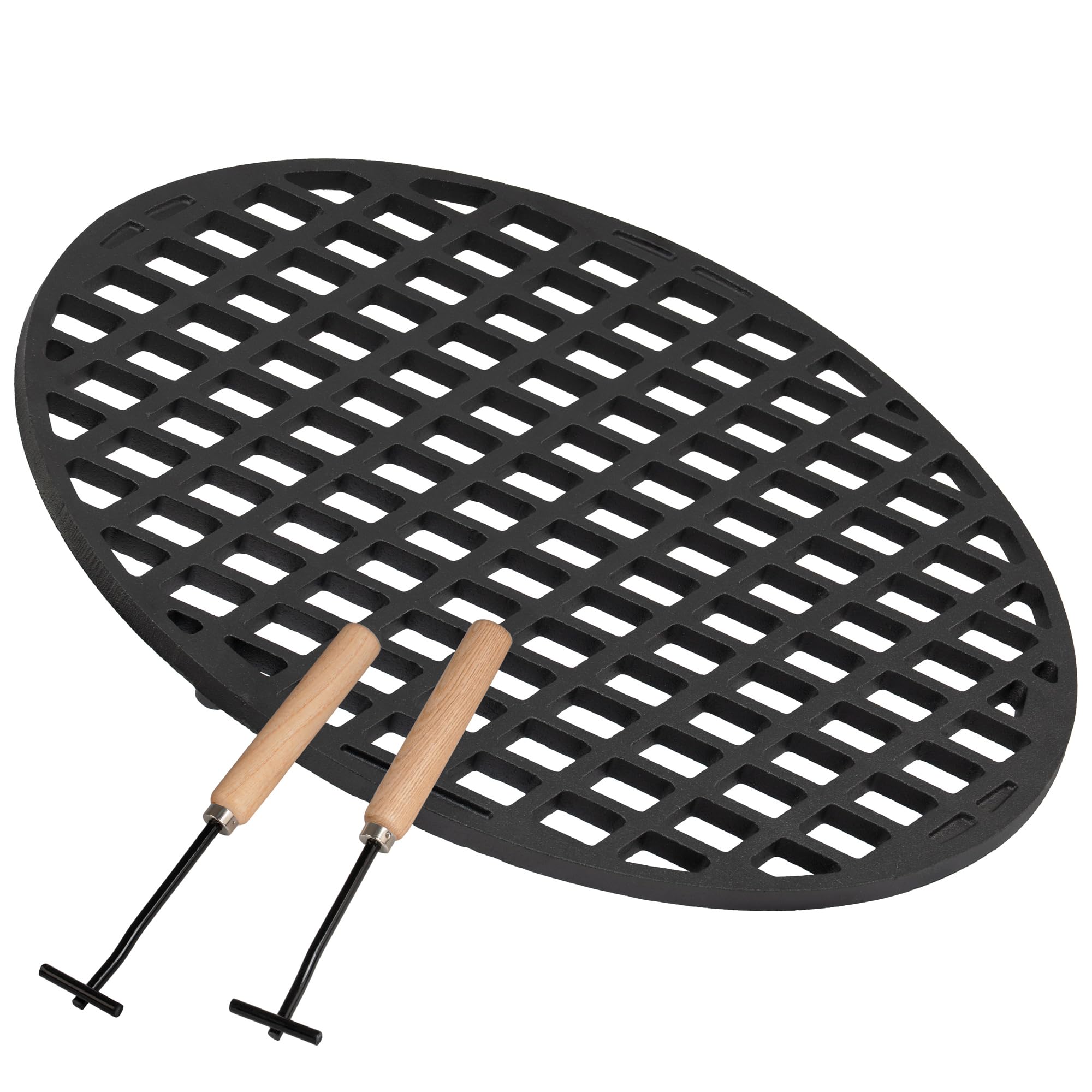 BBQ-Toro Żeliwny ruszt do grilla kulistego Ø 57 cm, Ø 54 cm, już wypalony, wstępnie wypalony, akcesoria do grilla na węgiel drzewny i wielu innych, preseasoned ruszt do grillowania, ruszt żeliwny