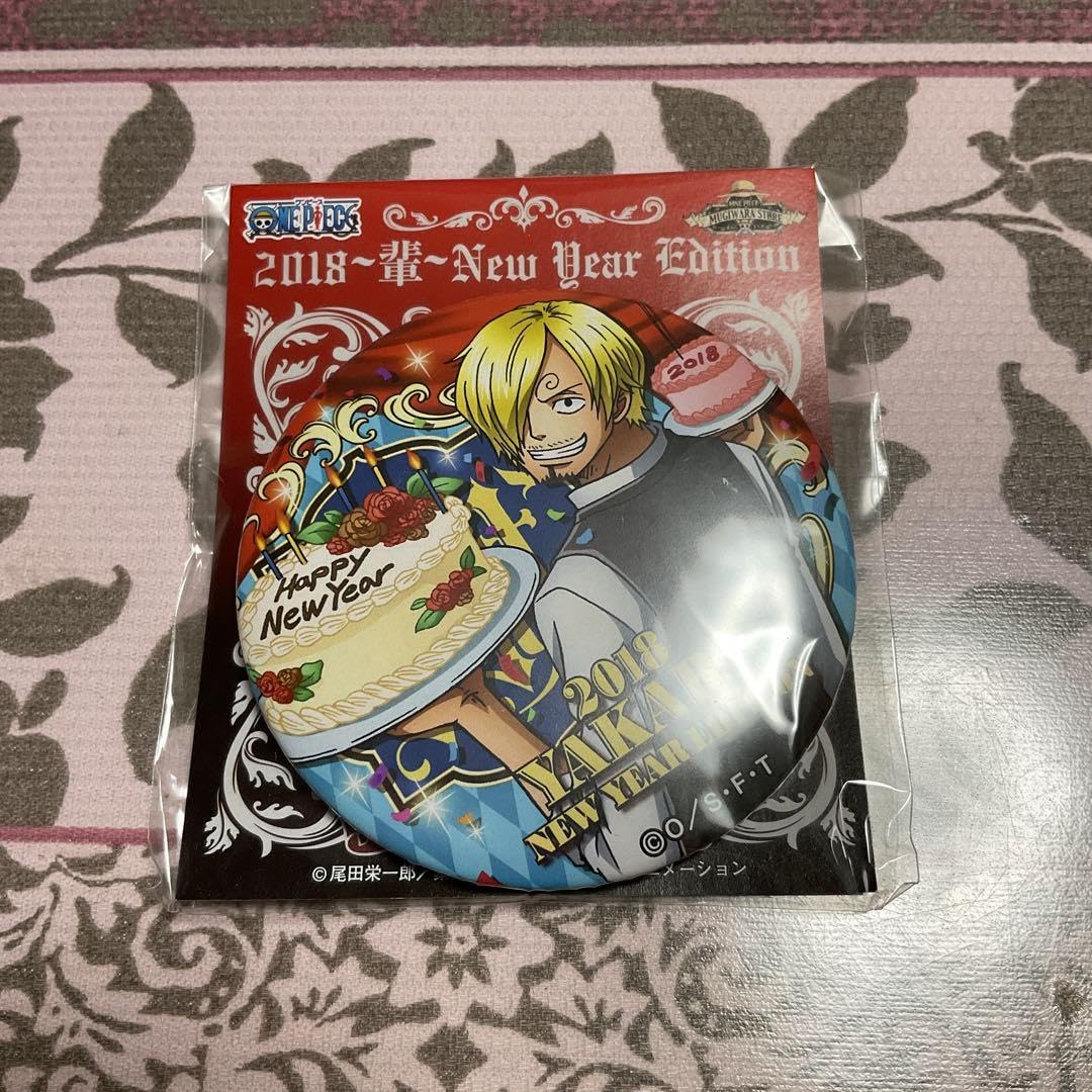 ワンピースサンジ海賊袋缶バッジ