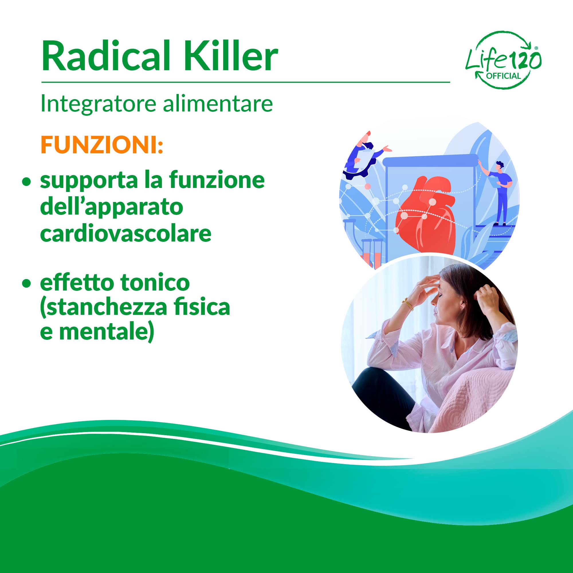 Life 120 Radical Killer - 90 Compresse - Radical Killer è un integratore di antiossidanti naturali.