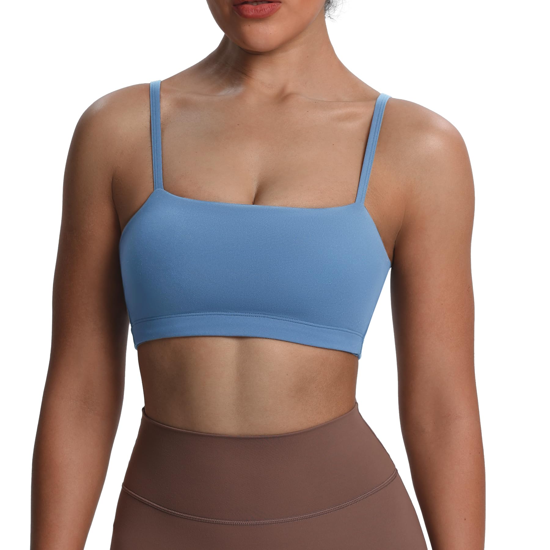 Aoxjox Women's Workout Bandeau Sports Bras Training Fitness Running Yoga Crop Tank Top