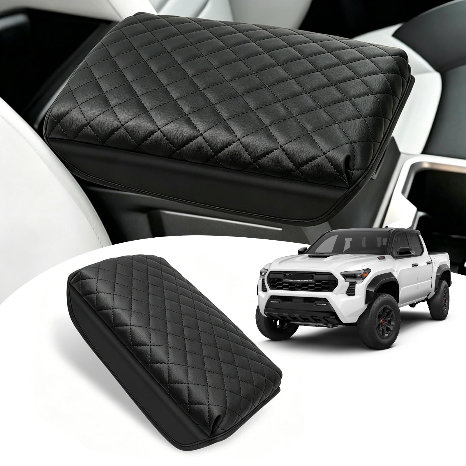 Custom Fit for Center Console Cover Tacoma 2024 2025 2026 Armrest Cover Center Console Pad Interior Accessories Car Armrest Seat Box Cover Protector