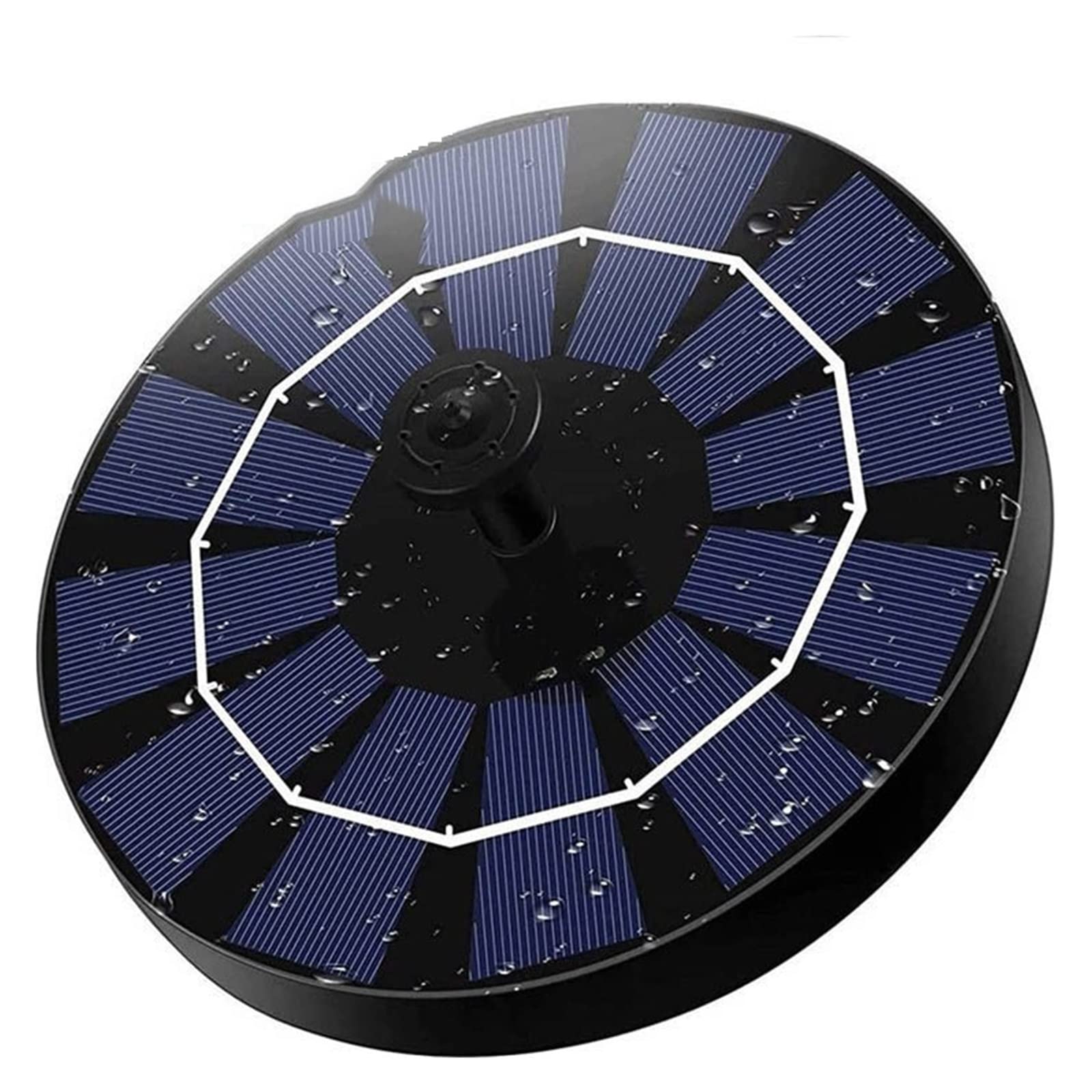 Solar Fountain Pump Rotatable Nozzle Solar-powered Water Floating Circle Bird Bath For Garden Pond Pool Efficient Use Of Energy(6V 2.5W 18cm)