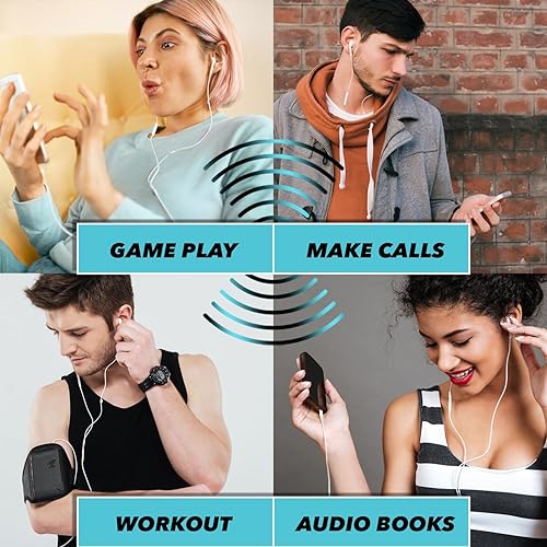 Miniatura 10 de Auriculares blancos con cable de 0.138 in, auriculares con micrófono con cable, auriculares con micrófono en línea y control de volumen, auriculares