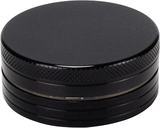Evergreen Labs Grinder Metálico, Molinillo de Especias y Condimentos, 100% de Aluminio, 2 Piezas, Negro, 50mm
