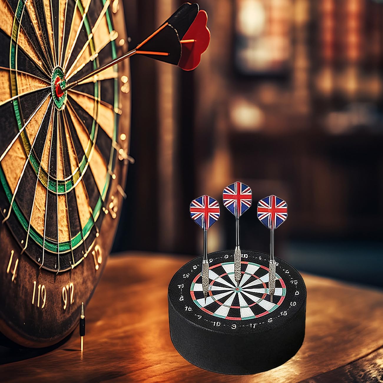 2 Stück Darthalter, Mini Dart Halter Ständer 10cm Durchmesser, Platzsparender Dartscheiben Zubehör Für Zuhause Tolles Geschenk Für Dart-Fans (Schwarz)
