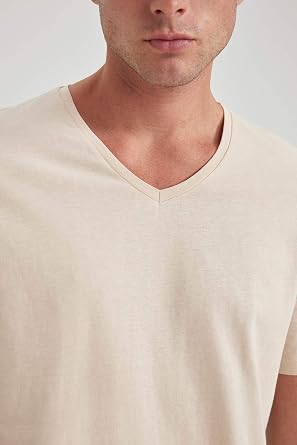 DeFacto Erkek Slim Fit V Yaka Tişört