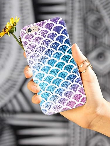 Miniatura 9 de Inspired Cases - Funda con textura 3D para iPhone 13 Mini - Funda protectora de goma para Apple iPhone 13 Mini - Escamas de sirena - Arco iris