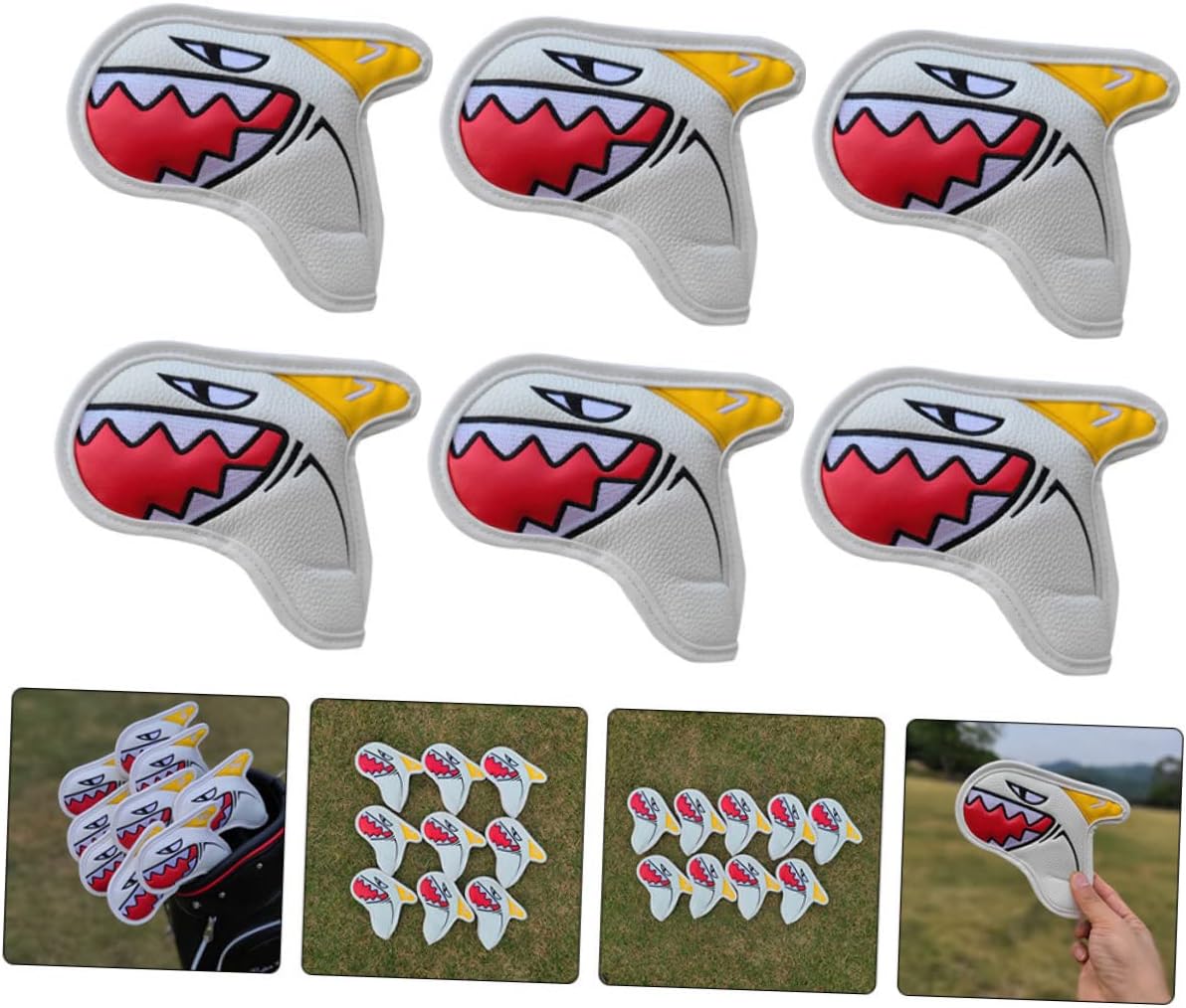 Generic 9pcs Golf Club Covers Iron Covers Driver Putter Head for Golf Clubs Men Decorative Accessories