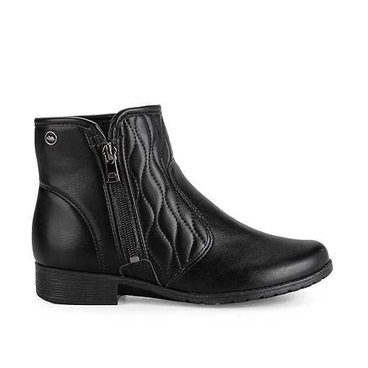 Bota Feminina Conforto Salto Baixo Dia A Dia Dakota - Preto