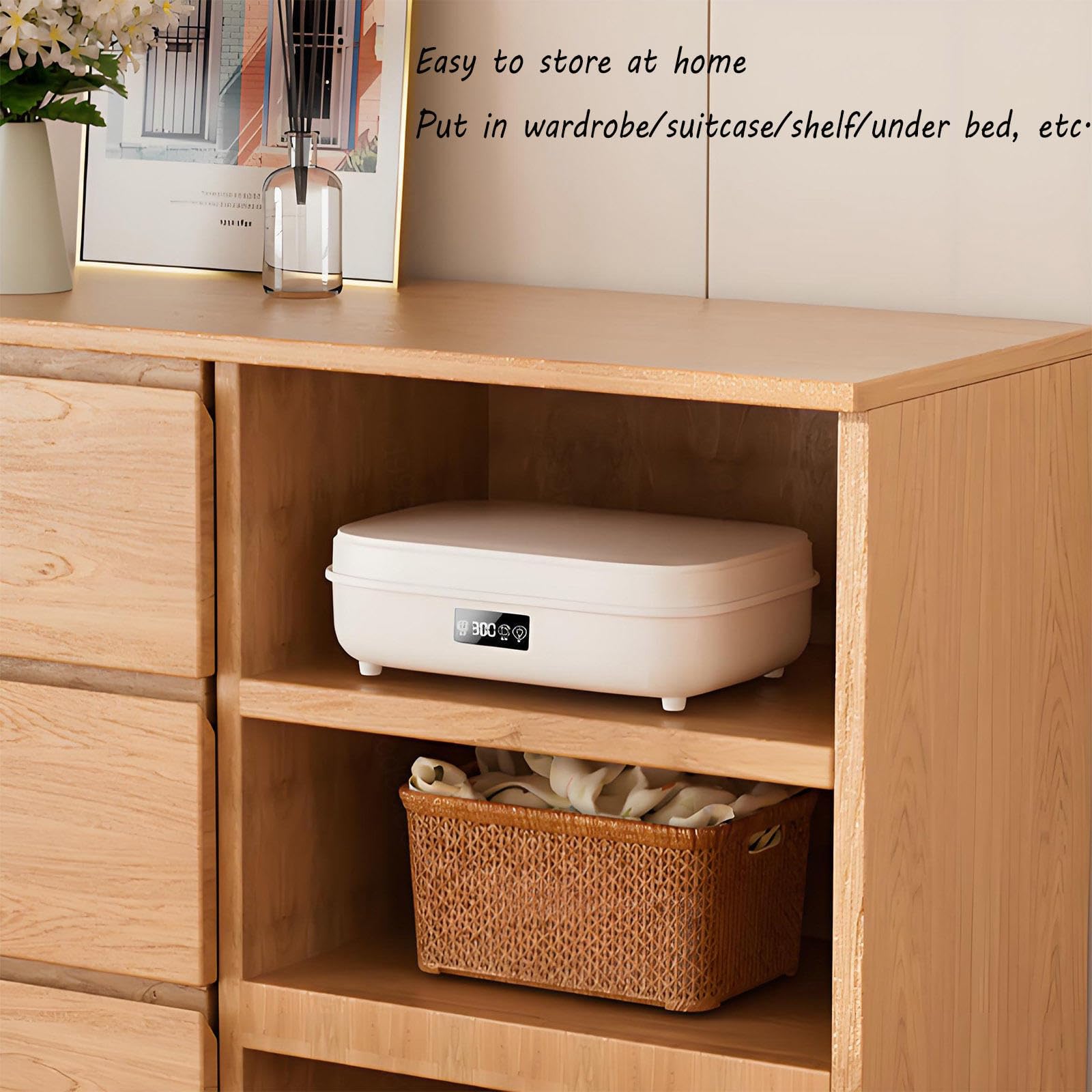 Plegable Secadora De Ropa Con Mando a Distancia Secadora Bomba De Calor, Smart Portable Clothes Dryer 900w Para Apartamento, Viajes, Camping, Rv