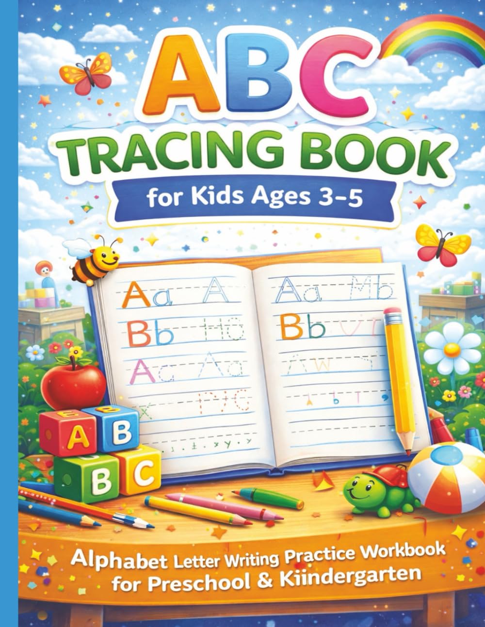 ABC Tracing Book for Kids Ages 3–5 | Alphabet Letter Writing Practice Workbook for Preschool & Kindergarten: Learn to Write Letters, Improve ... Learning Skills with Fun Tracing Activities