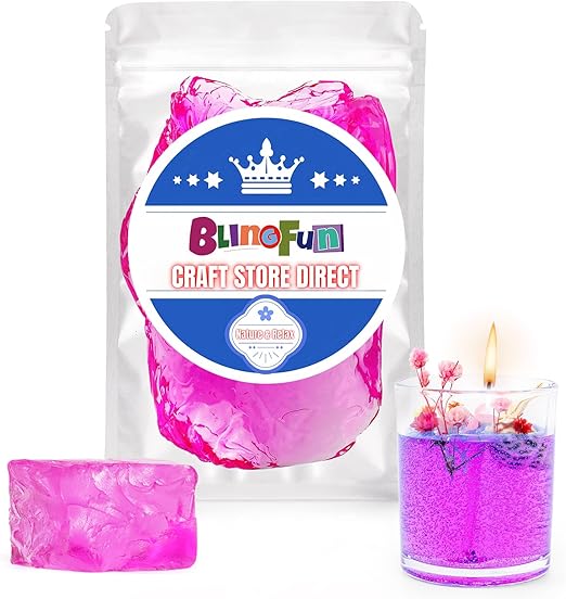 3.5OZ Jelly Wax, Translucent Low-Melt (130℃/266℉) for DIY Scented Candles & Decorative Modeling, Art Craft Supplies, Jewelry Making Wax Molding Material (Rose red)