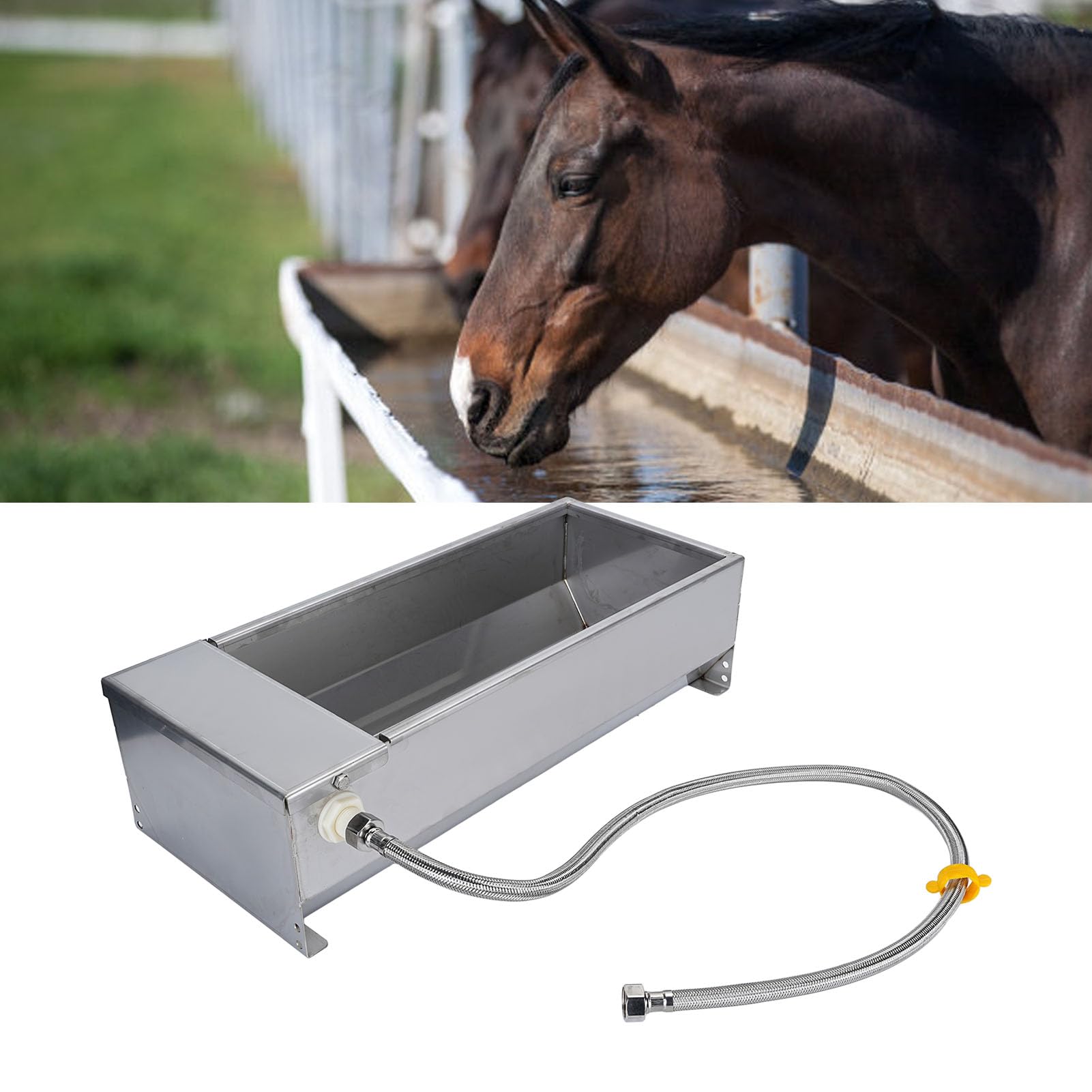 Cocoarm Abbeveratoio Automatico per Bestiame, Distributore d'Acqua Autoriempitivo in Acciaio Inossidabile 304, Grande capacità da 7,5 Litri per Cani, Mucche, Capre