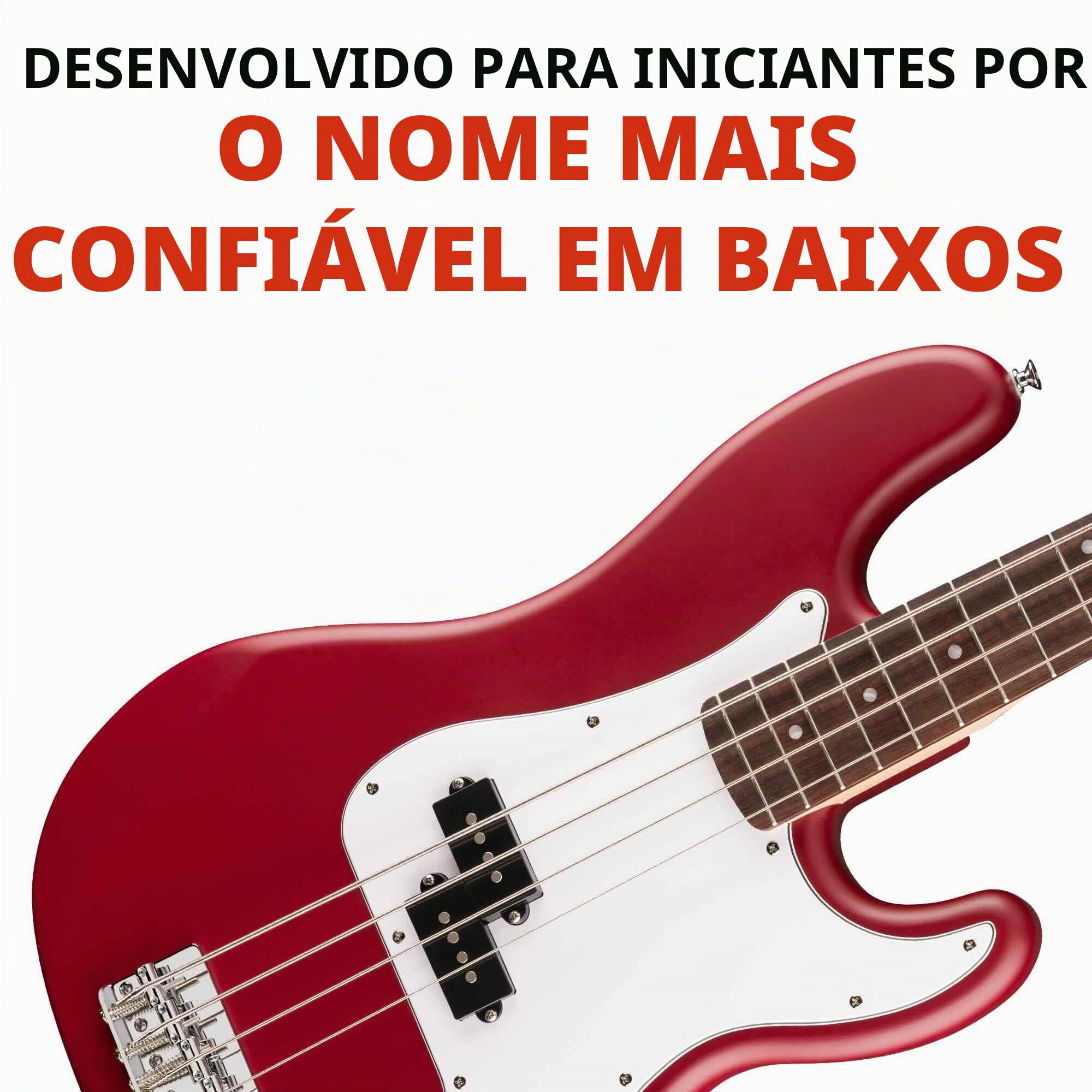 Squier by Fender 6 String Bass Guitar, Direita, Dakota Red