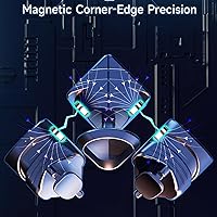 Vista 3 de INTEGEAR Cubo magnético de velocidad de tamaño completo de 56mm, sin calcomanías, 3x3, fácil de girar y suave, duradero, rompecabezas de juguete