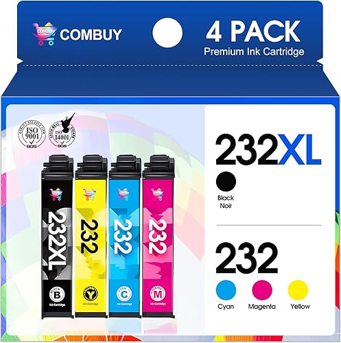 Miniatura 1 de Cartuchos de tinta remanufacturados 232XL de repuesto para cartuchos Epson 232XL paquete combinado Work for Expression Home XP-4200 XP-4205