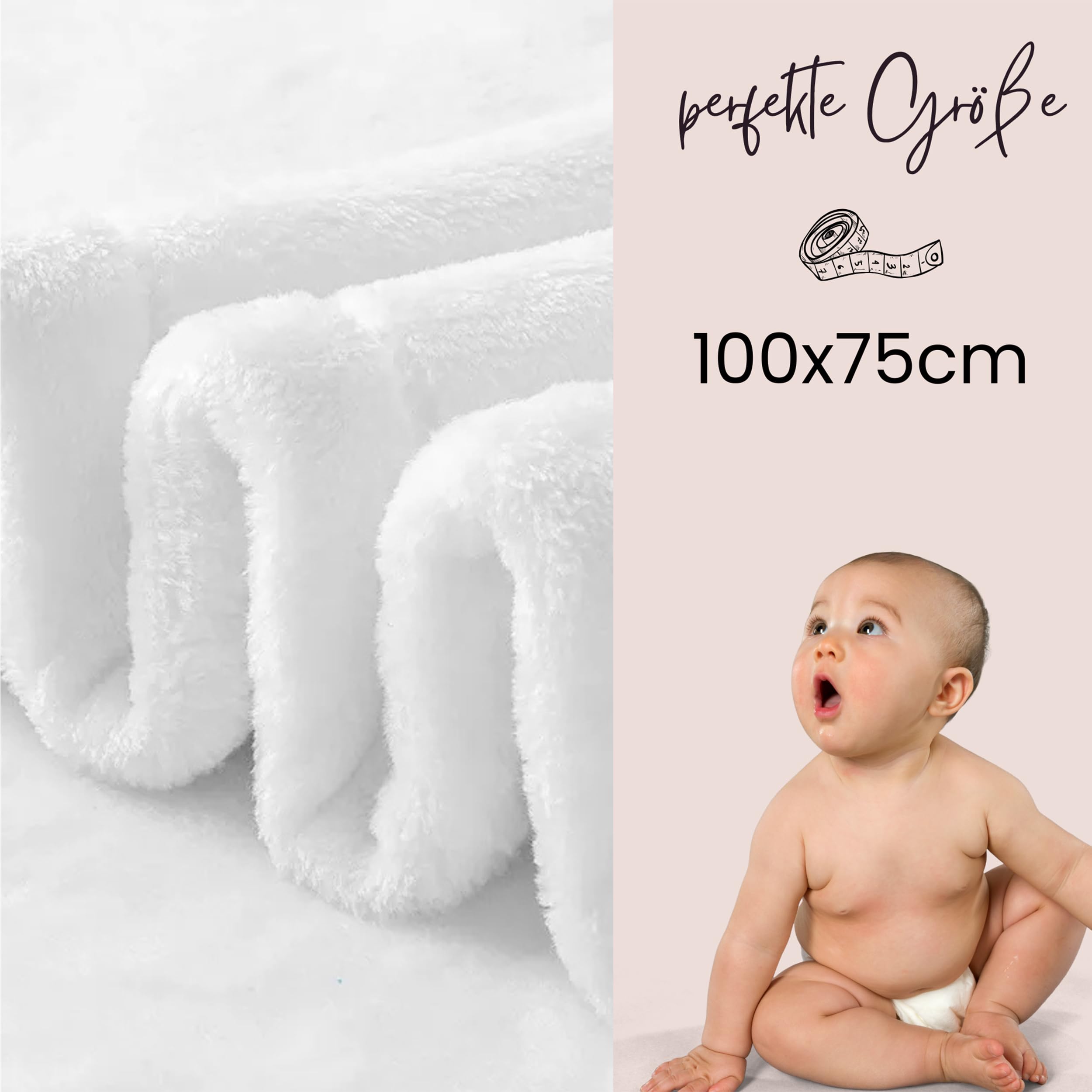 GRAZDesign Babydecke mit Namen und Datum, Weiche Kuscheldecke Elefant, Schmusedecke zur Geburt als Geschenk für Jungen