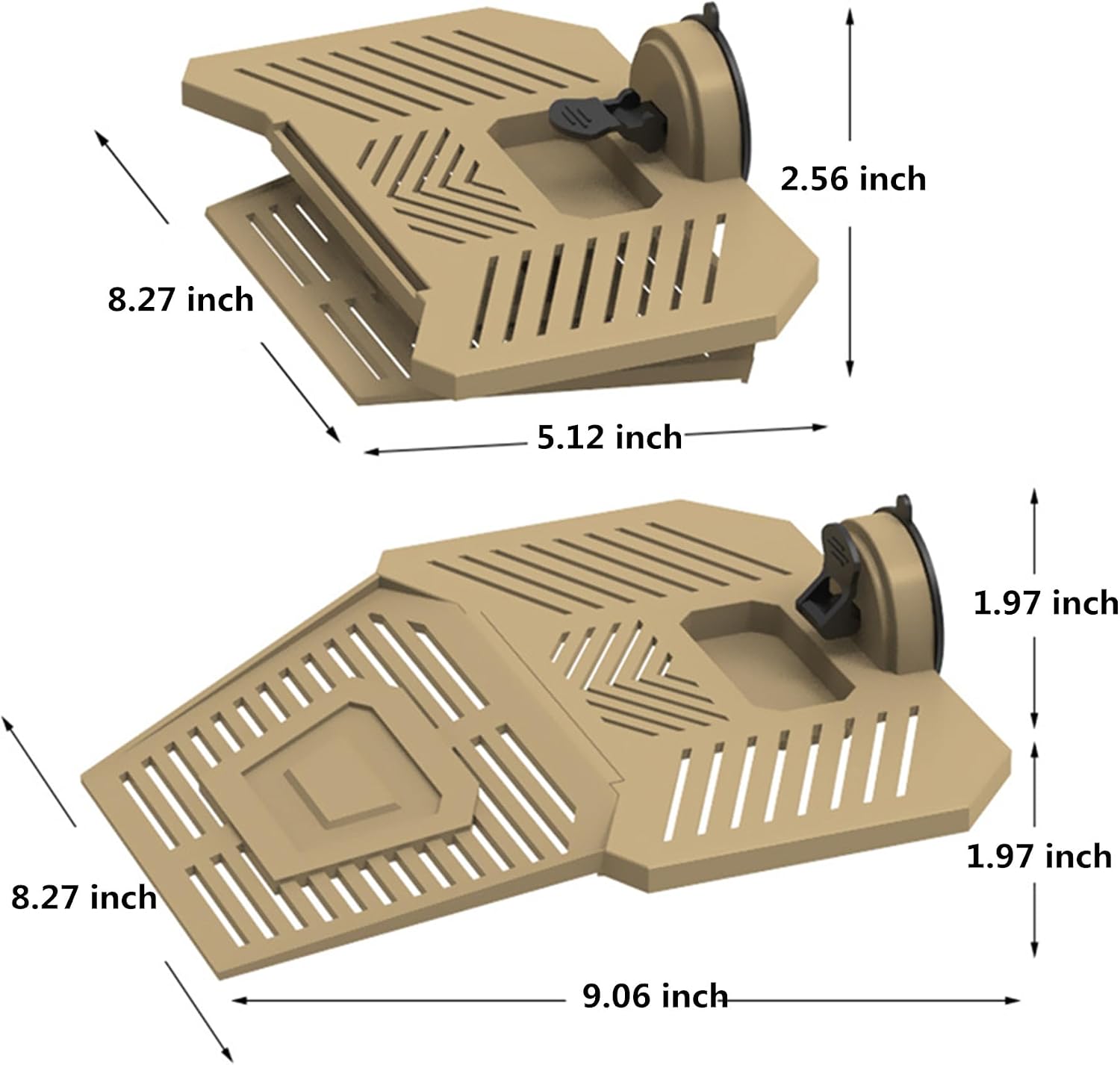 Turtle Resting Basking Platform, Turtles Ramp Removable Tortoise Climbing Ladder Resting Terrace for Reptiles Amphibian Habitat Hideouts Aquarium Floating Dock (Brown, L)