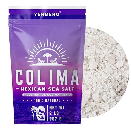 Miniatura 2 de Yerbero - Sal marina de Colima gourmet premium sin refinar 2 lb (32oz) (31.99 oz)  Sal marina 100% natural, Sal de Mar, sin OMG  Cosechada a mano