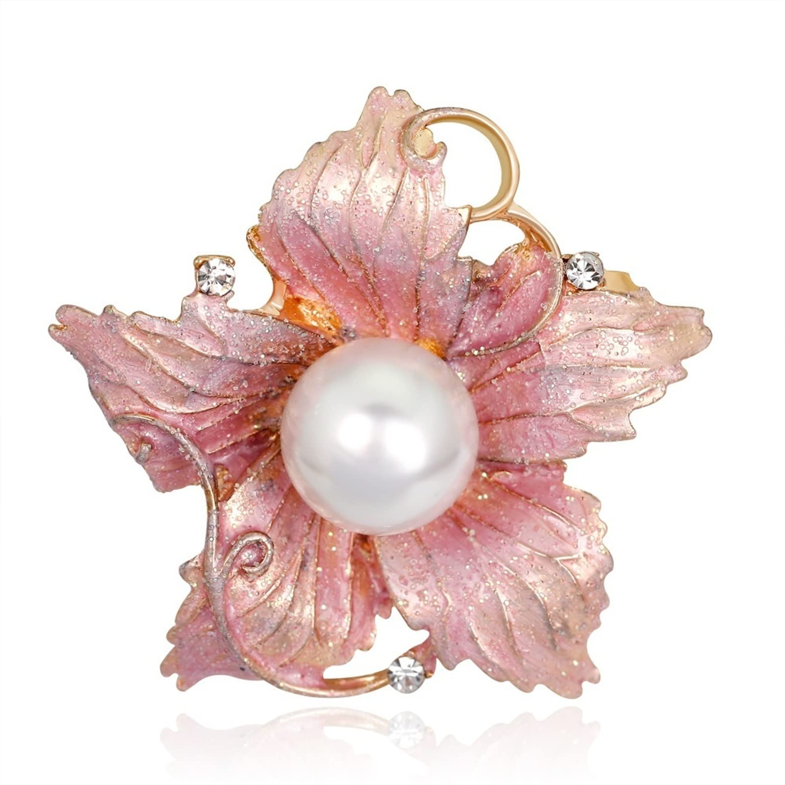Broche Strass Fleur Noir Et Pierres - Pour Mariage, Soirée Ou Cocktail - Neuf Sans Emballage
