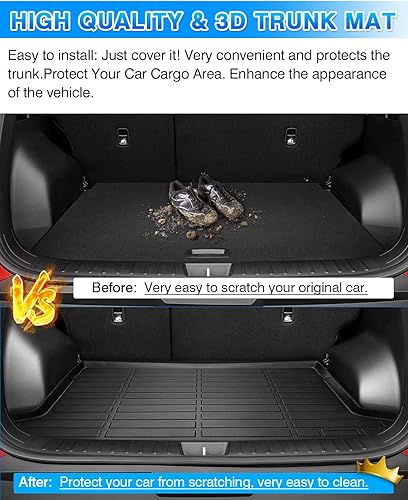 Miniatura 6 de Cartist Compatible con revestimiento de carga Toyota RAV4 2013 2014 2015 2016 2017 2018 (sin modelos eléctricos o híbridos) Tapete de piso de