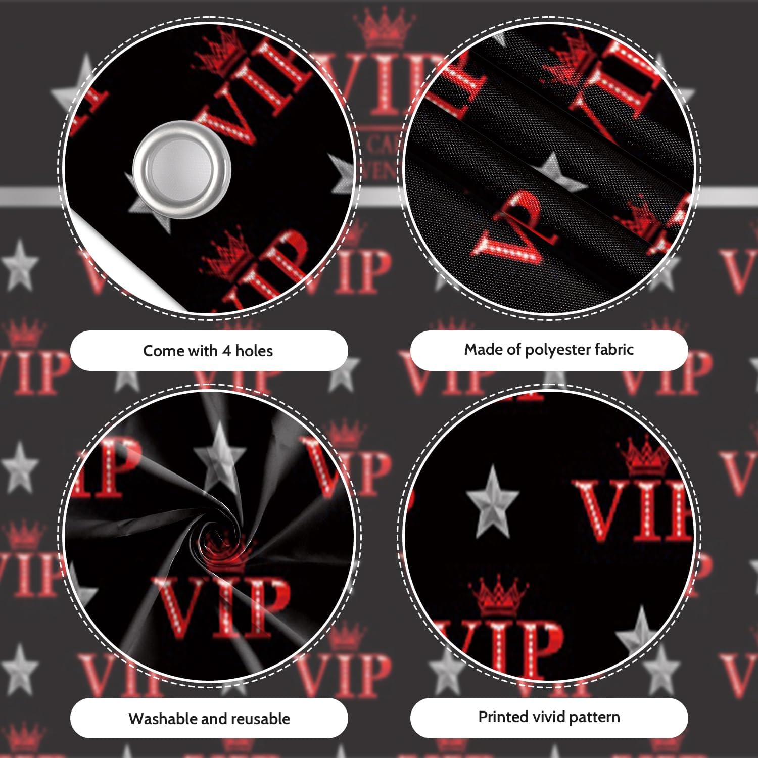 7x8ft VIP Garage Door Decor Red Carpet Event Silver Star Black Garage Door Backdrop Catwalks Stage Cine Film Show Booth Celebrity Activity Portrait Party Garage Door Banner
