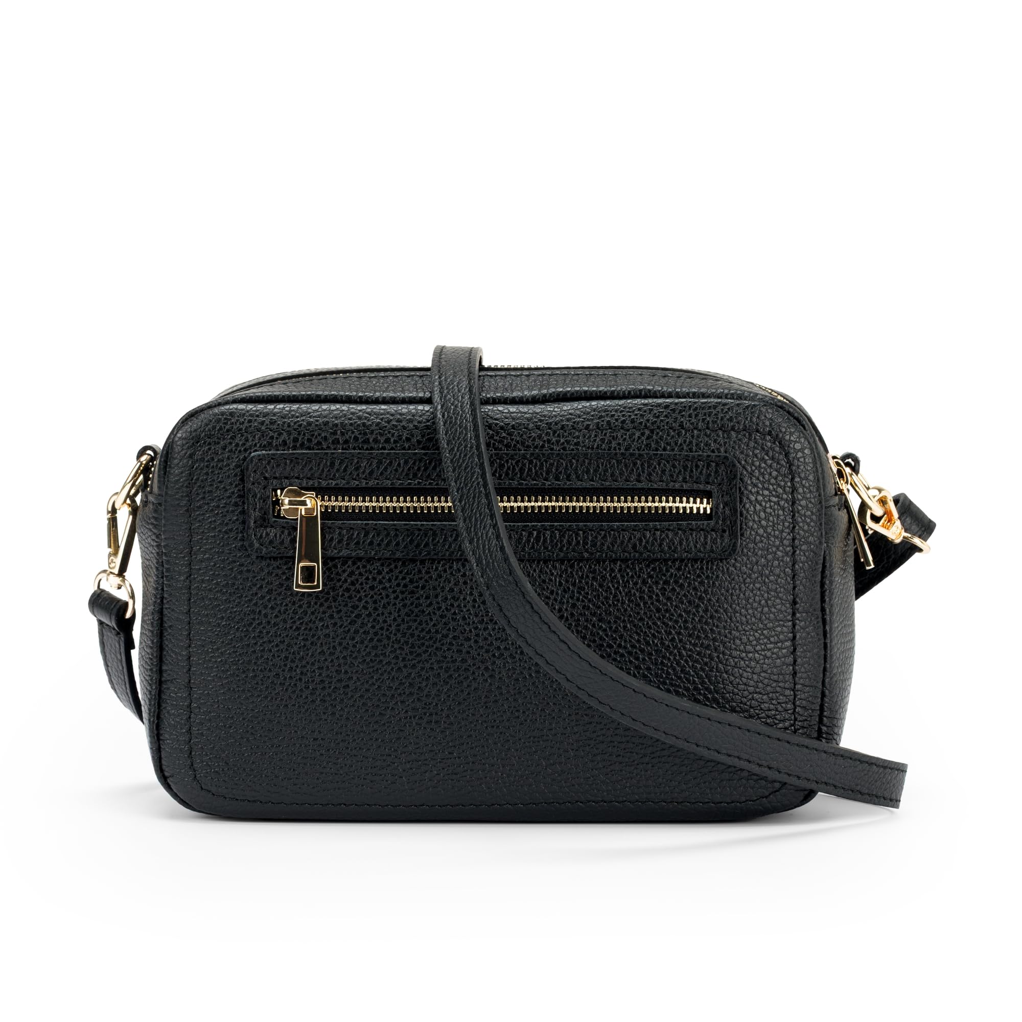 Mauro Pelletteria Borsa Tracolla Donna Pelle, Borsa Donna Tracolla Made in Italy con Due Scomparti, Tasca sul Fronte, Tasca interna e Tracolla regolabile