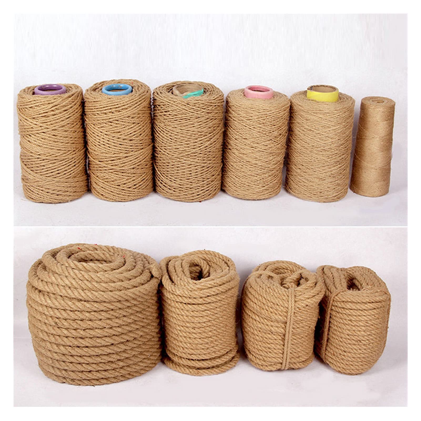 Cuerda de yute resistente de 4-10mm para macramé artesanal y rascadores