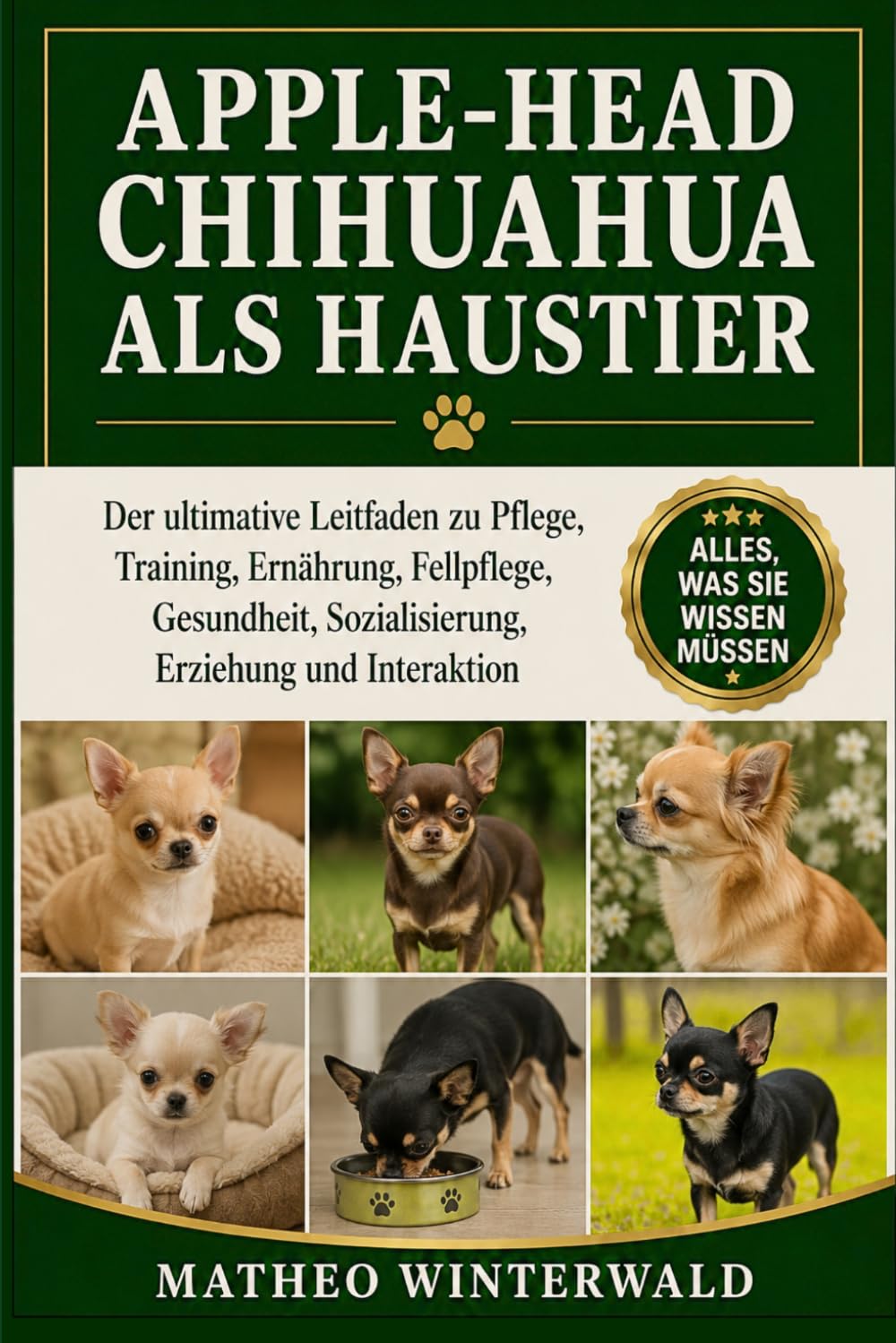 APPLE-HEAD-CHIHUAHUA ALS HAUSTIER: Der ultimative Leitfaden zu Pflege, Training, Ernährung, Fellpflege, Gesundheit, Sozialisierung, Erziehung und Interaktion