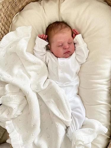 Miniatura 4 de Zero Pam Muñecas de bebé Reborn de aspecto real, muñeca recién nacida con pelo y ojos cerrados de 20 pulgadas, 19.7 in, muñeca de silicona suave