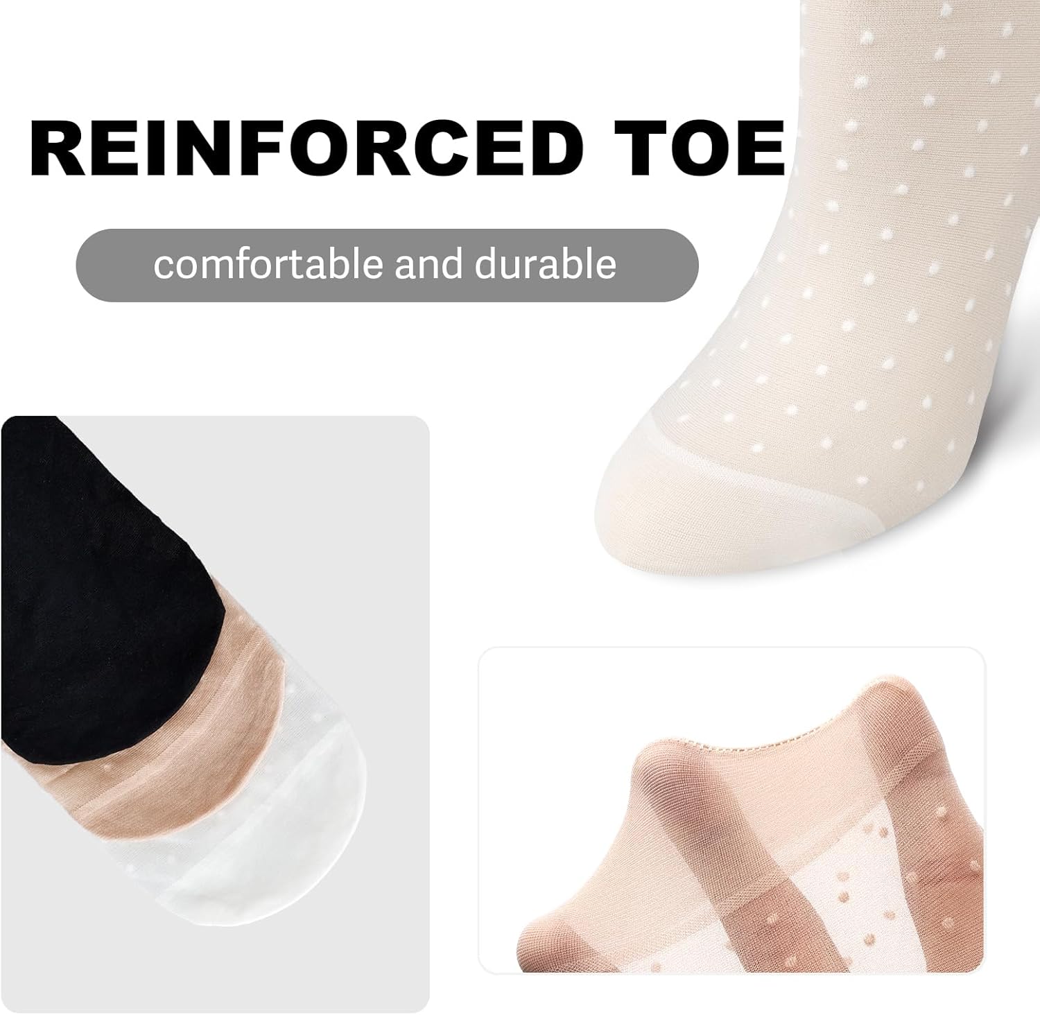 Mcool Mary 12 Pairs Women's Sheer Ruffle Socks Nude Stocking Summer Ultra Thin Cool See Through Silk Ankle Socks for Women - Image 7