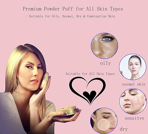 Miniatura 7 de Powder Puff - Polvo de maquillaje de terciopelo ultra suave lavable de 3.15 pulgadas para polvo facial, polvo fijador, polvo corporal, polvo suelto,