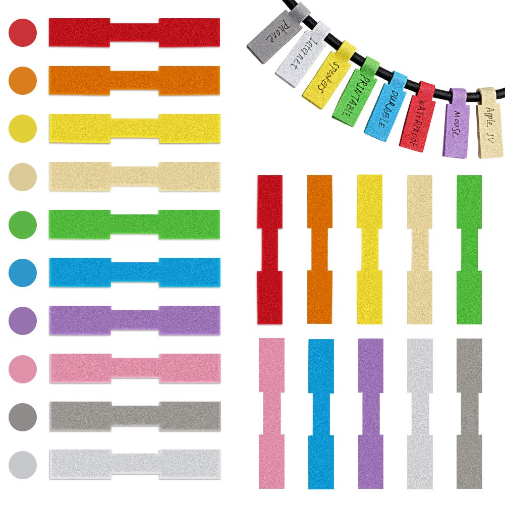 Buy 100Pack EVA Foam SelfAdhesive Cable Label Waterproof Cord Labels