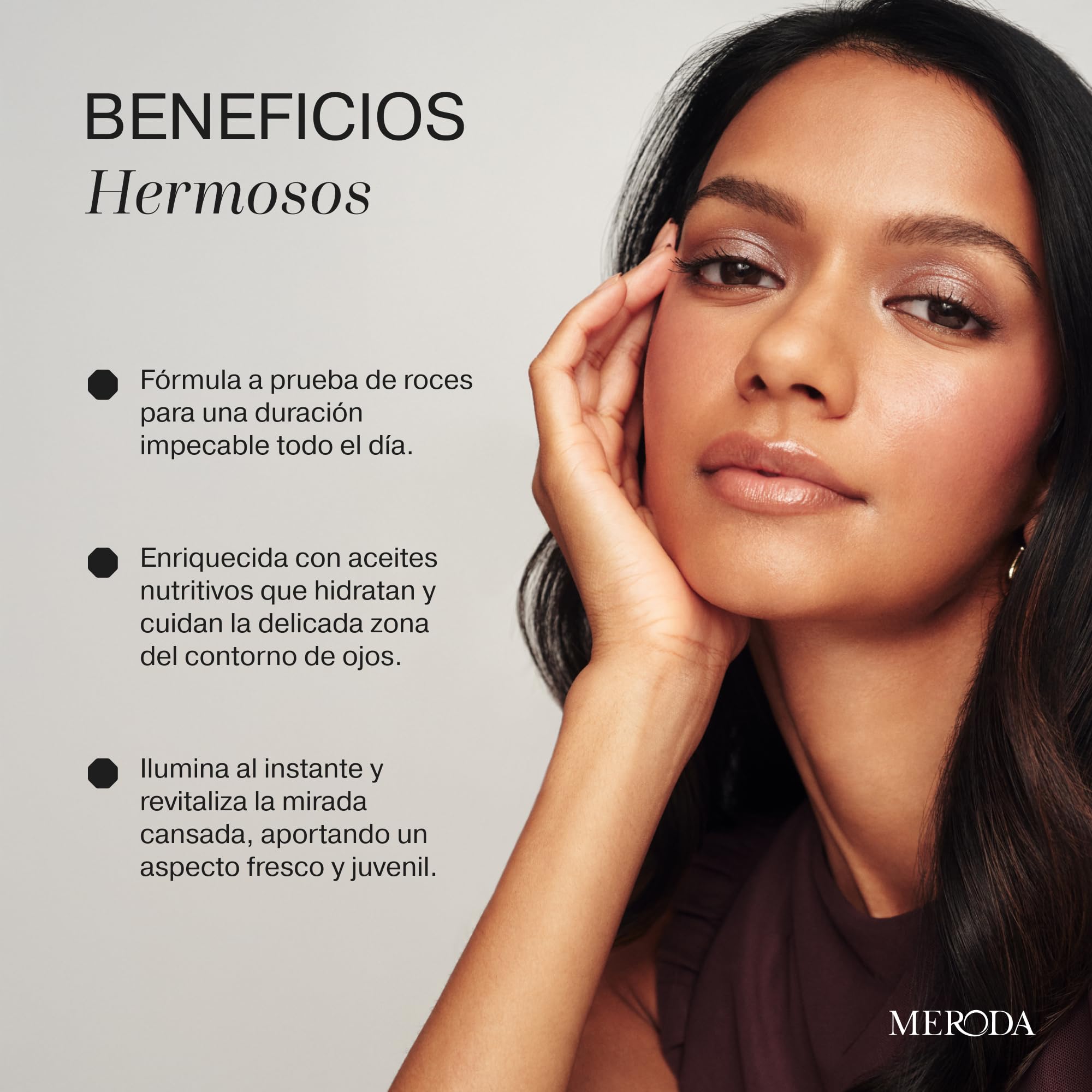 MERODA® Sombra de Ojos en Stick [ANTI MANCHAS] - Sombra en Barra de Larga Duración - Sombra Cremosa para Todo Tipo de Piel - Stick para Ojos Cansados - Barra Iluminadora Ojos (Malva)