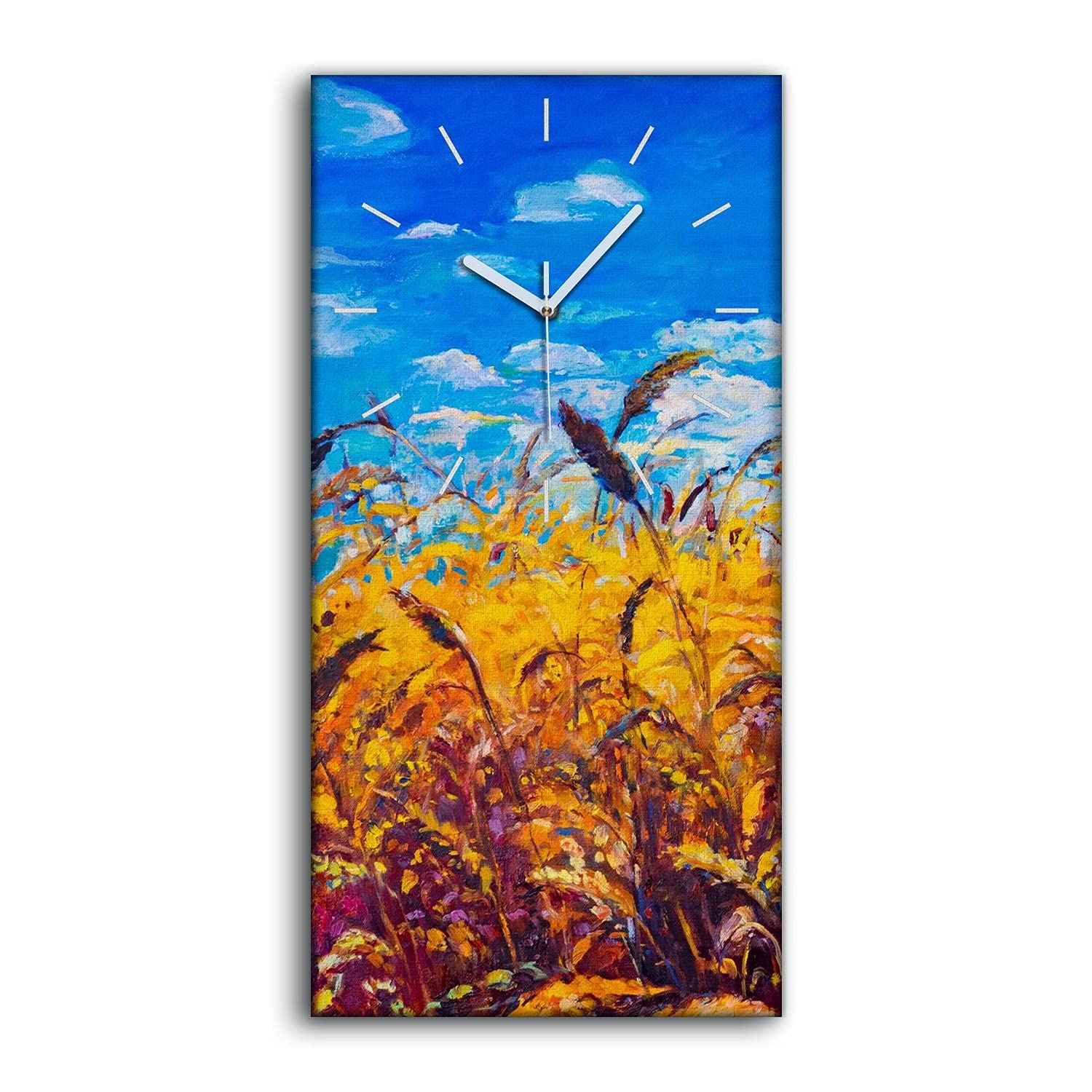 Horloge sur Toile Sans Tic-Tac Coloray 30x60cm pour un Salon Calme et Moderne