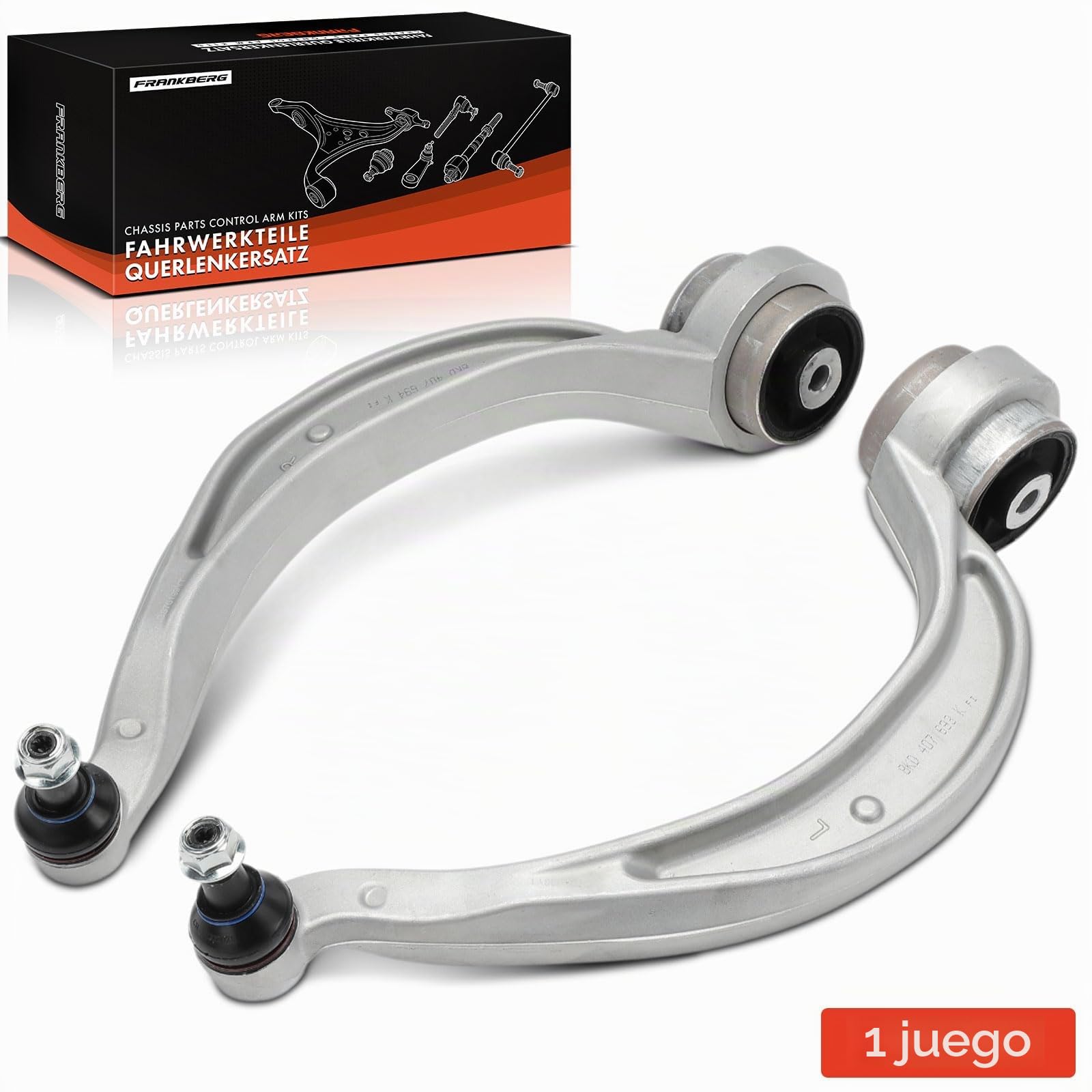 Frankberg 2 brazos de control de suspensión de rueda delanteros inferiores | Compatible con: A4 Allroad 8KH, A5 Sportback 8TA, A5 Cabriolet 8F7, A4 Avant 8K5, Q5 8RB, A5 8T3, A4 8K2, M.A.C.A.N 95B