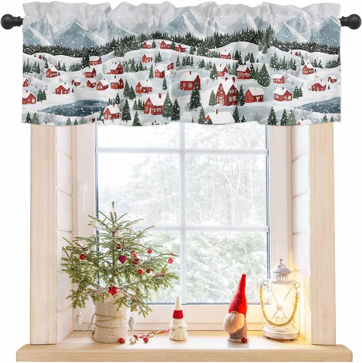 Kitchen Valance for Windows Rod Pocket Curtain Valances