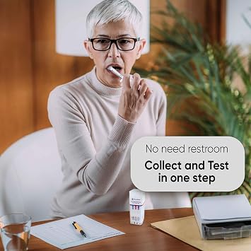 Prime Screen [10 Pack] 5 Panel Saliva Oral Fluid Test Kit, E&I Exempt for Workplace Employment and Insurance Testing (AMP, COC, MET, OPI, THC) - ODOA-256