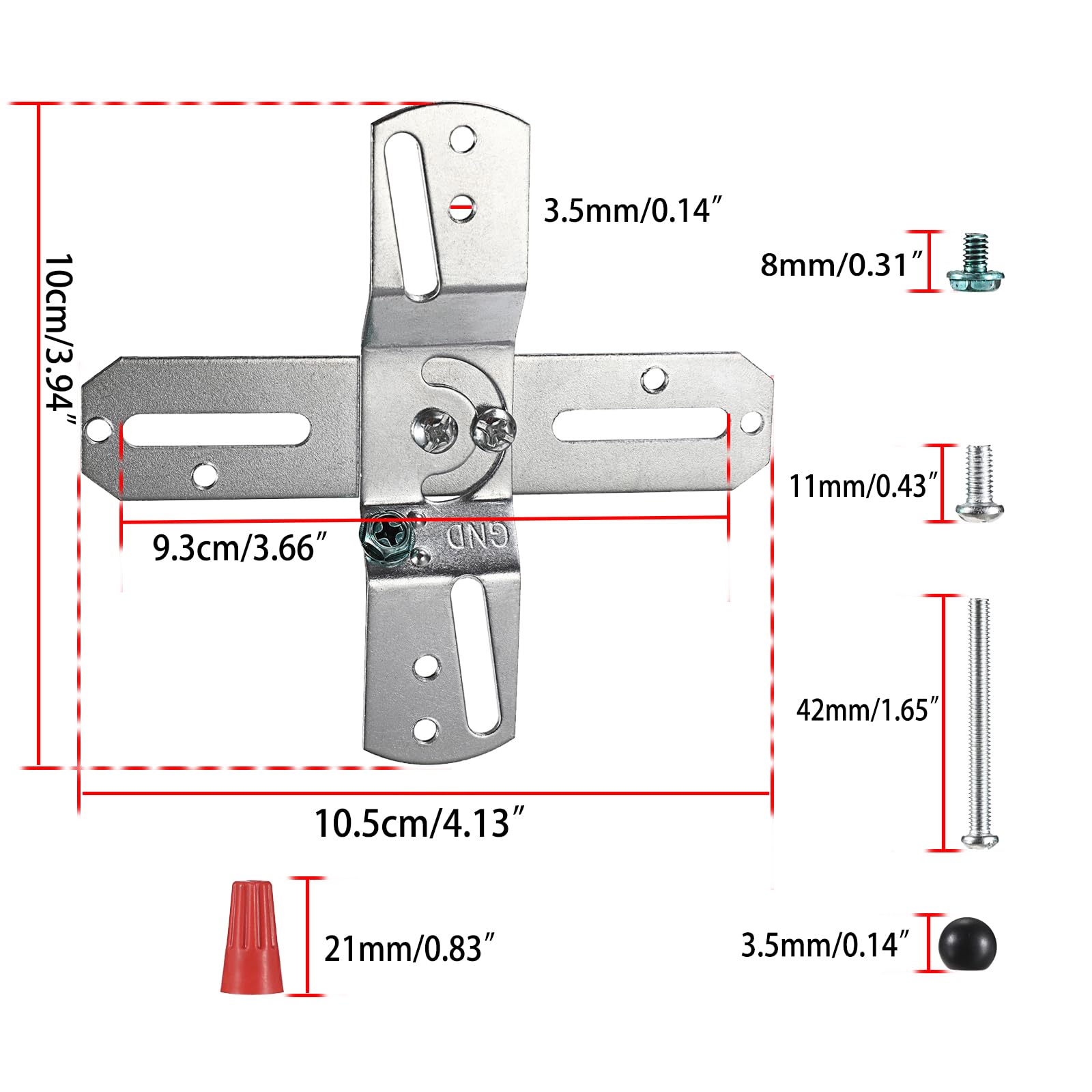 OwnMy 4PCS Rotatable Light Fixture Mounting Brackets Ceiling Fan Brackets — Amazon image 3