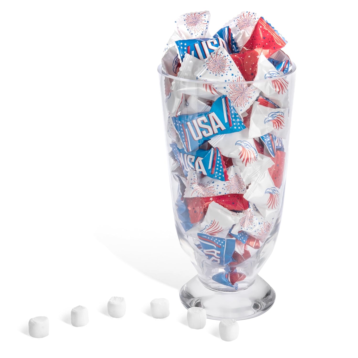 Candy Envy - Patriotic Buttermints - 10 Bags Casepack with Approximately 100 Mint Per Bag - 4th of July Favors