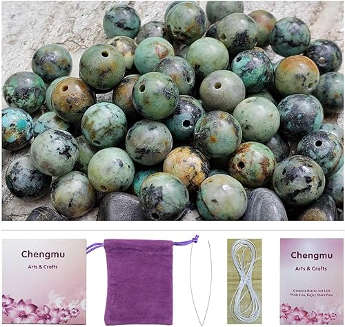 Miniatura 115 de Cuentas de piedra para hacer joyas, piedras preciosas naturales redondas sueltas espaciadoras para pulseras, collares y aretes, Piedra Kit