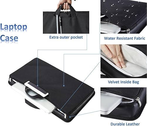 Miniatura 5 de Escritorio de regazo para laptop con bolsa todo en uno para sostener computadora portátil de hasta 17.3 pulgadas, escritorio de cama de oficina en