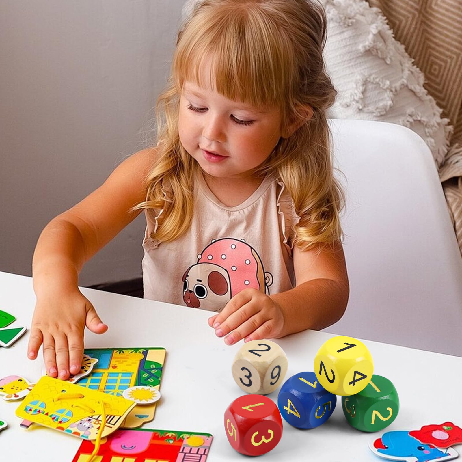 Holzwürfel „Kinder, Was Tun?“ – 30 Mm Kantenlänge, Mit Beschriftung, 1 Stück – Pädagogisches Spielzeug & Denkwürfel