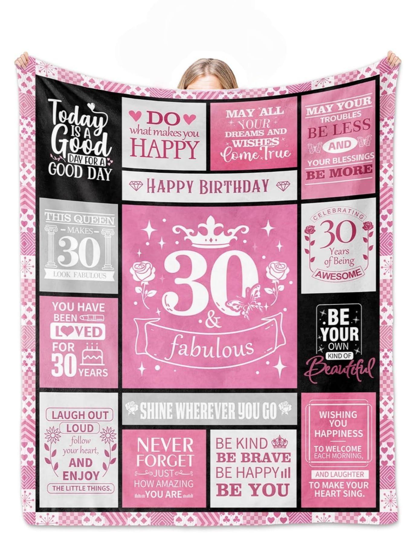 Couverture anniversaire 30 ans femme pour cocooner devant un film le soir