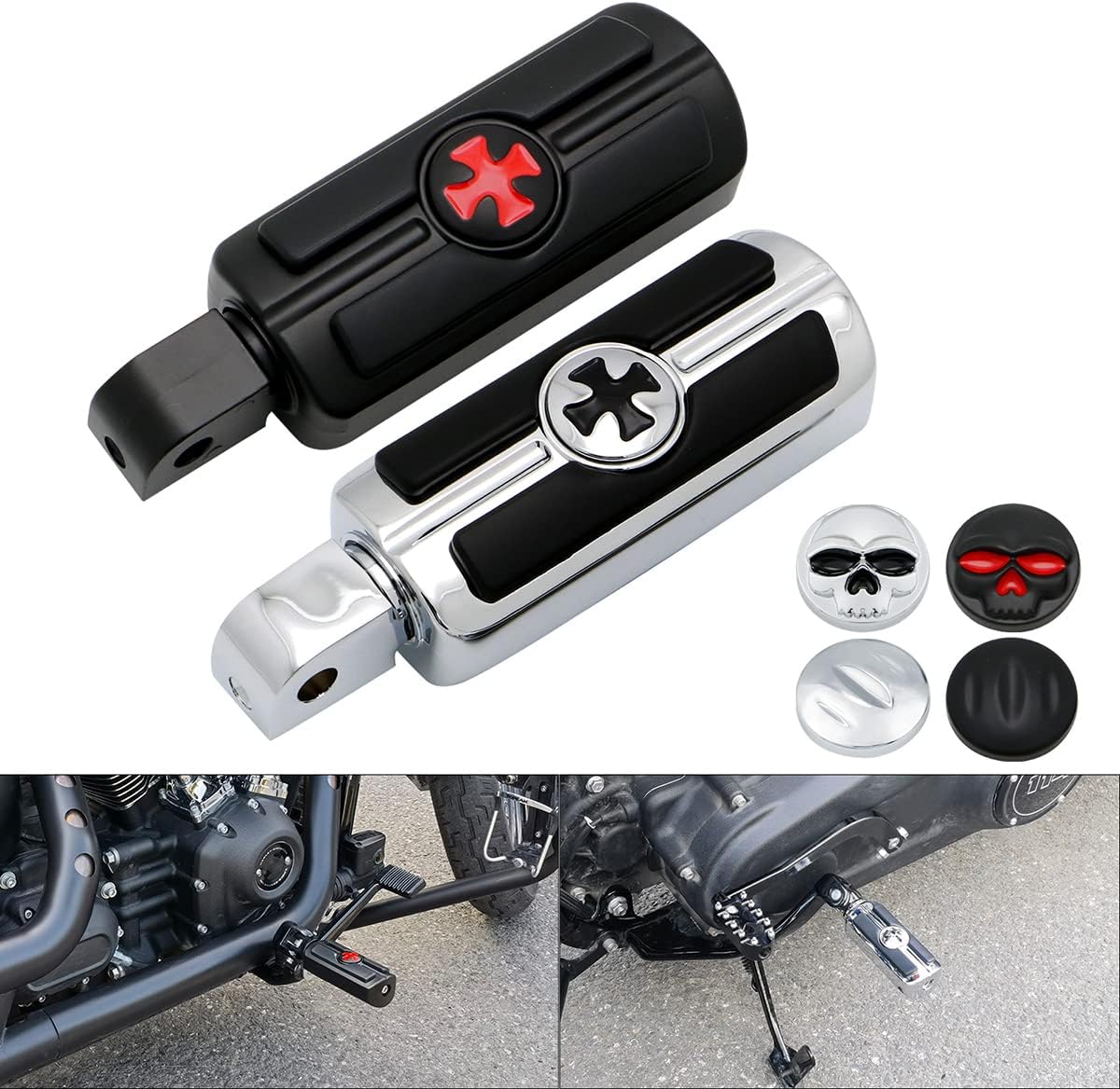 Motorcycle Accessories Rear Foot Pegs Footrests For Honda Shadow VT750 VT1100 Aero ACE Spirit Phantom VT1300 Sabre VTX1300 VT1800 C/F