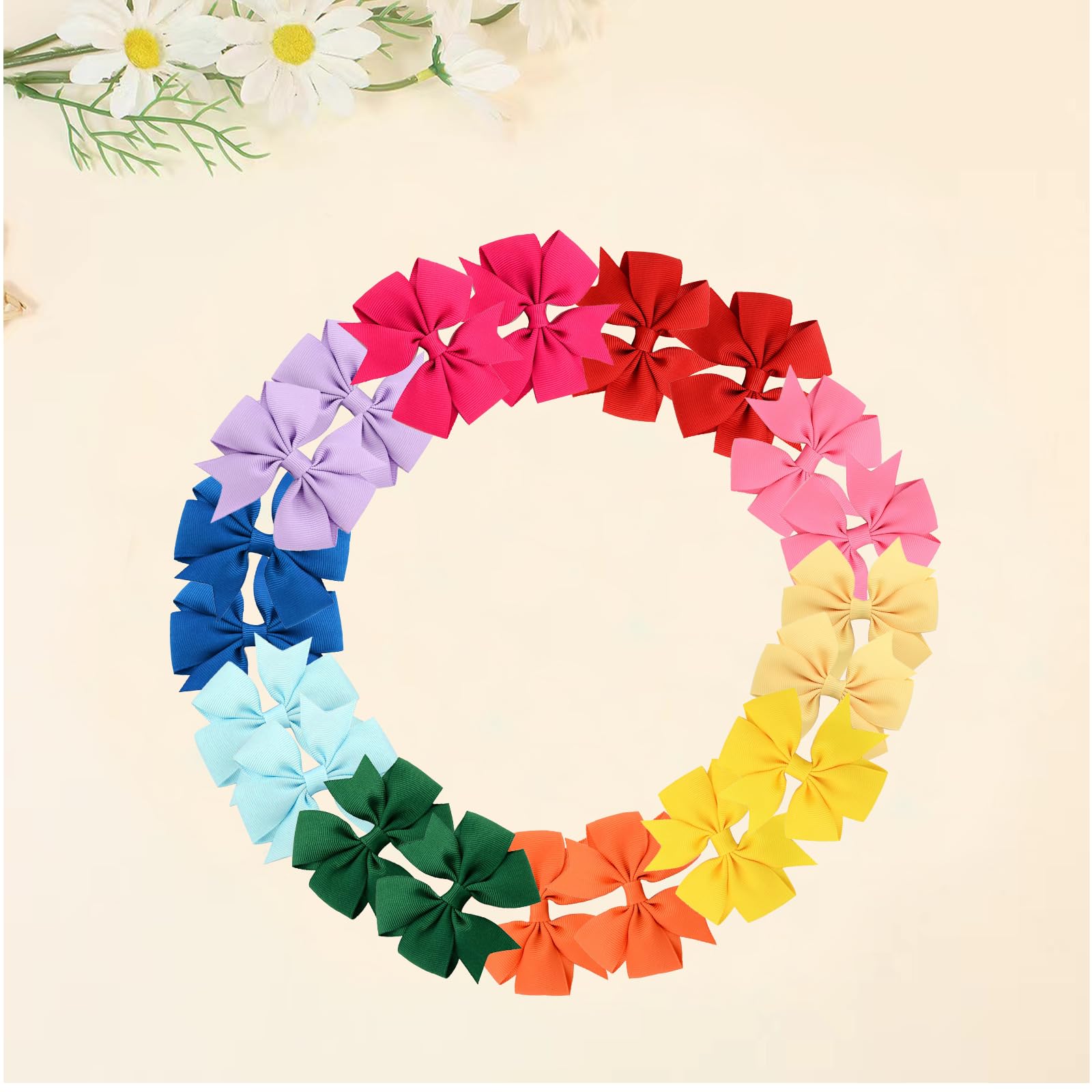 Cosyhav Hair Bows,Hair Bows For Girls,Grosgrain Ribbon Hair Clips Suitable For Baby,Toddlers,Little Girls(10 Colors,20pcs) - Image 4