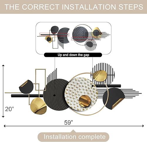 Miniatura 4 de Esculturas artísticas de pared para decoración del hogar, detalles de montaje en pared, metal moderno, geométrico, espacio, decorativo, tamaño